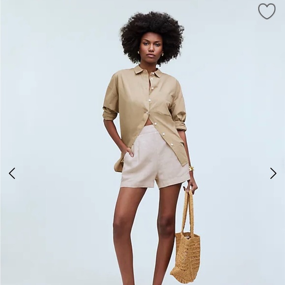 NWT Madewell Clean Pull-On Short in 100% Linen - Picture 5 of 9